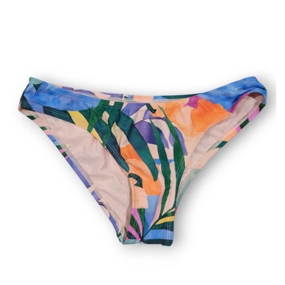 Kona Sol Bikini Swim Bottom Suit Medium Coverage Hipster Tropical Floral S - XL - Picture 2 of 12